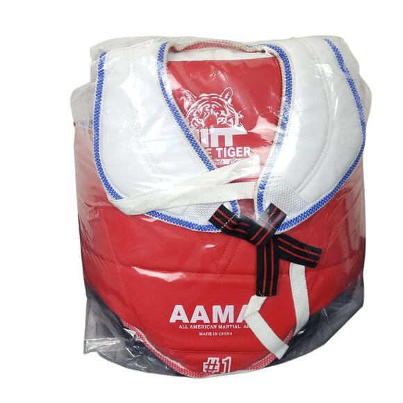 AAMA Olympic Style Reversible Taekwondo Chest Guard Sz #1 Protective Equipment - Picture 5 of 10